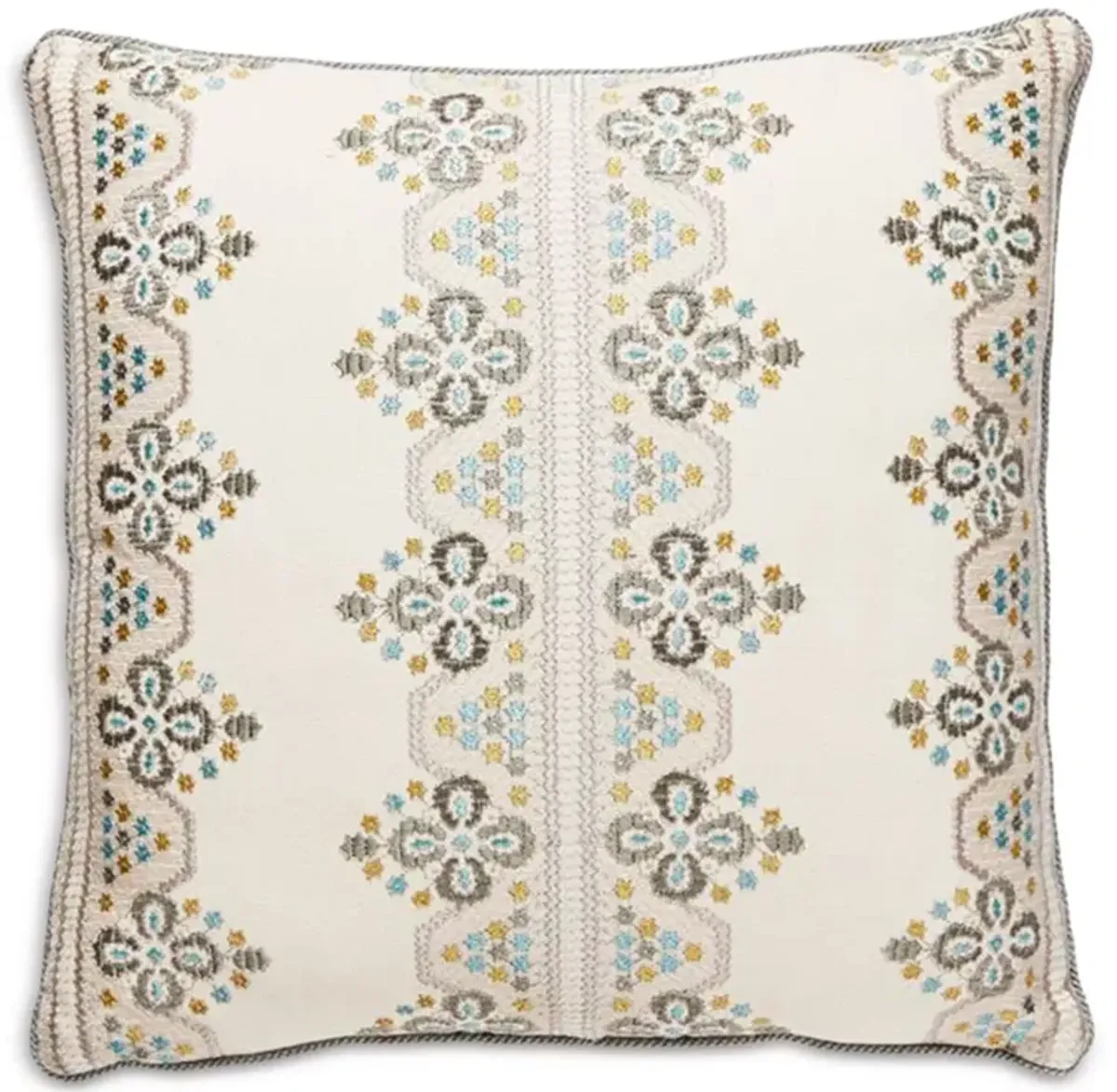 Scalamandre Imogen Embroidery Decorative Pillow, 18" x 18"