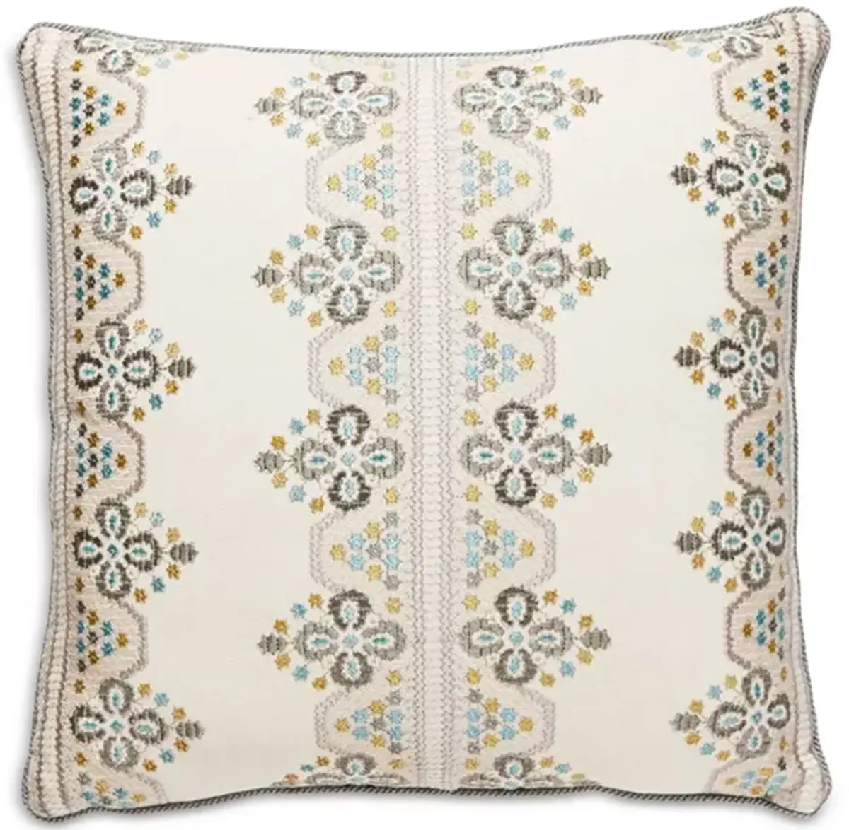 Scalamandre Imogen Embroidery Decorative Pillow, 18" x 18"