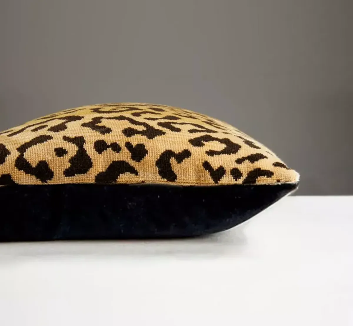 Scalamandre Leopardo/Indus Lumbar Decorative Pillow, 22" x 14"