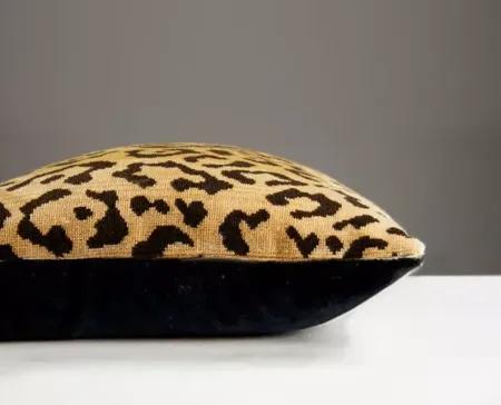 Scalamandre Leopardo/Indus Lumbar Decorative Pillow, 22" x 14"