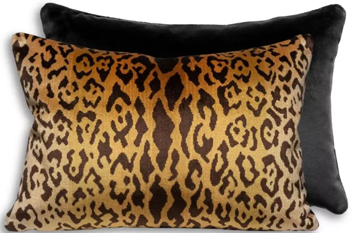 Scalamandre Leopardo/Indus Lumbar Decorative Pillow, 22" x 14"