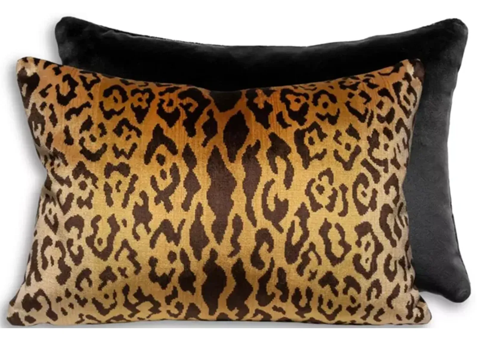 Scalamandre Leopardo/Indus Lumbar Decorative Pillow, 22" x 14"