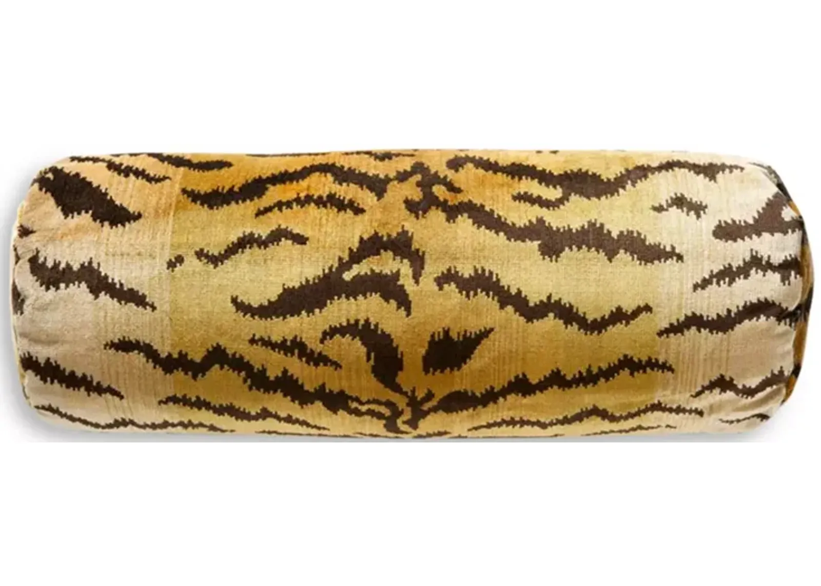 Scalamandre Tigre Bolster Decorative Pillow, 21" x 7"