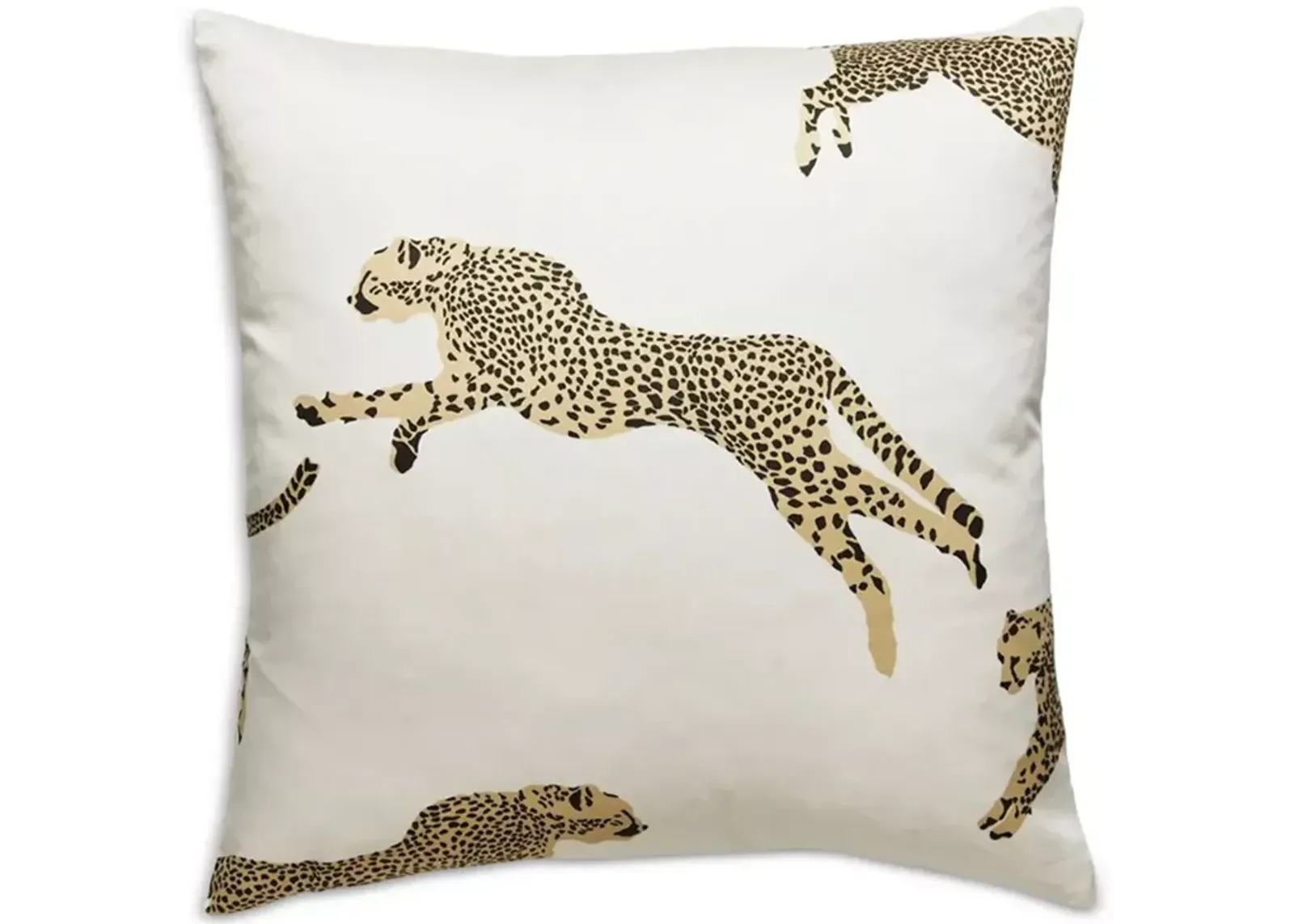 Scalamandre Leaping Cheetah Decorative Pillow, 22" x 22"