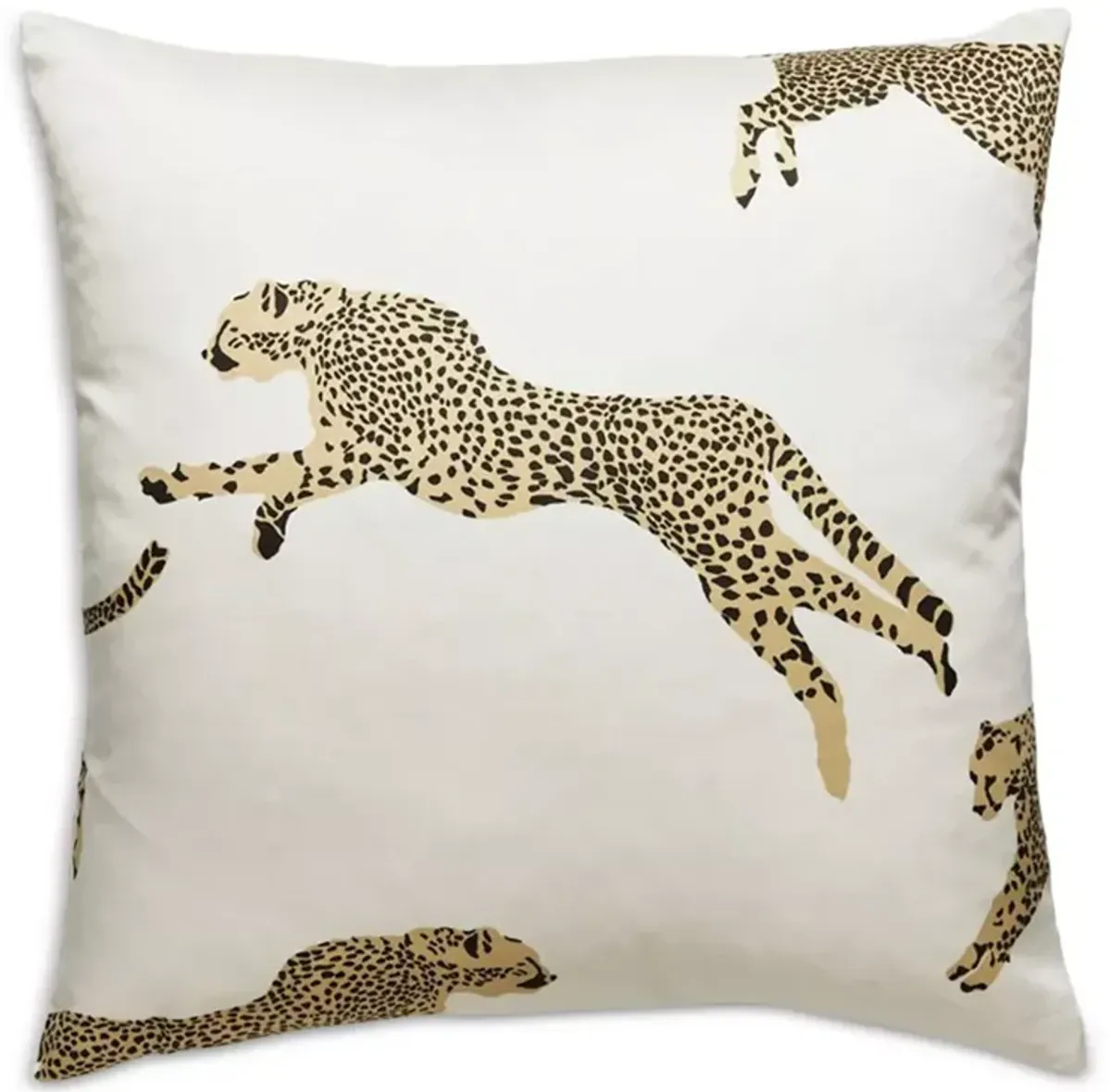 Scalamandre Leaping Cheetah Decorative Pillow, 22" x 22"