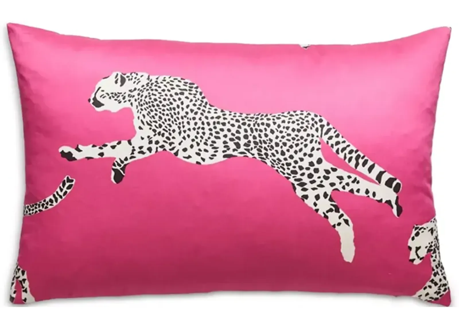 Scalamandre Leaping Cheetah Lumbar Decorative Pillow, 22" x 14"