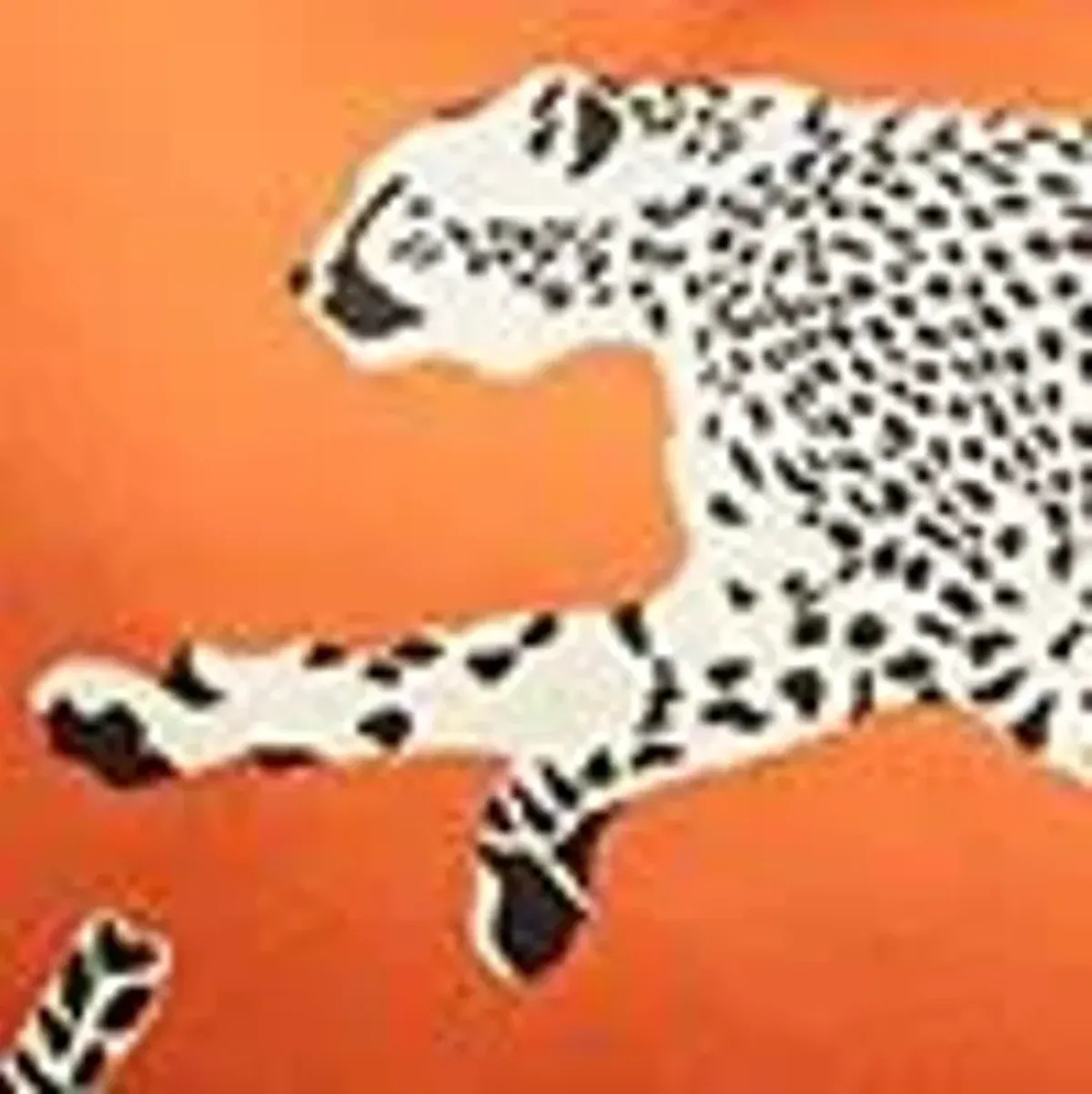 Scalamandre Leaping Cheetah Lumbar Decorative Pillow, 22" x 14"