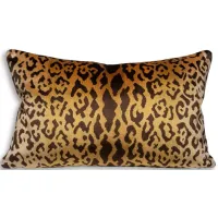 Scalamandre Leopardo Lumbar Decorative Pillow, 22" x 14"