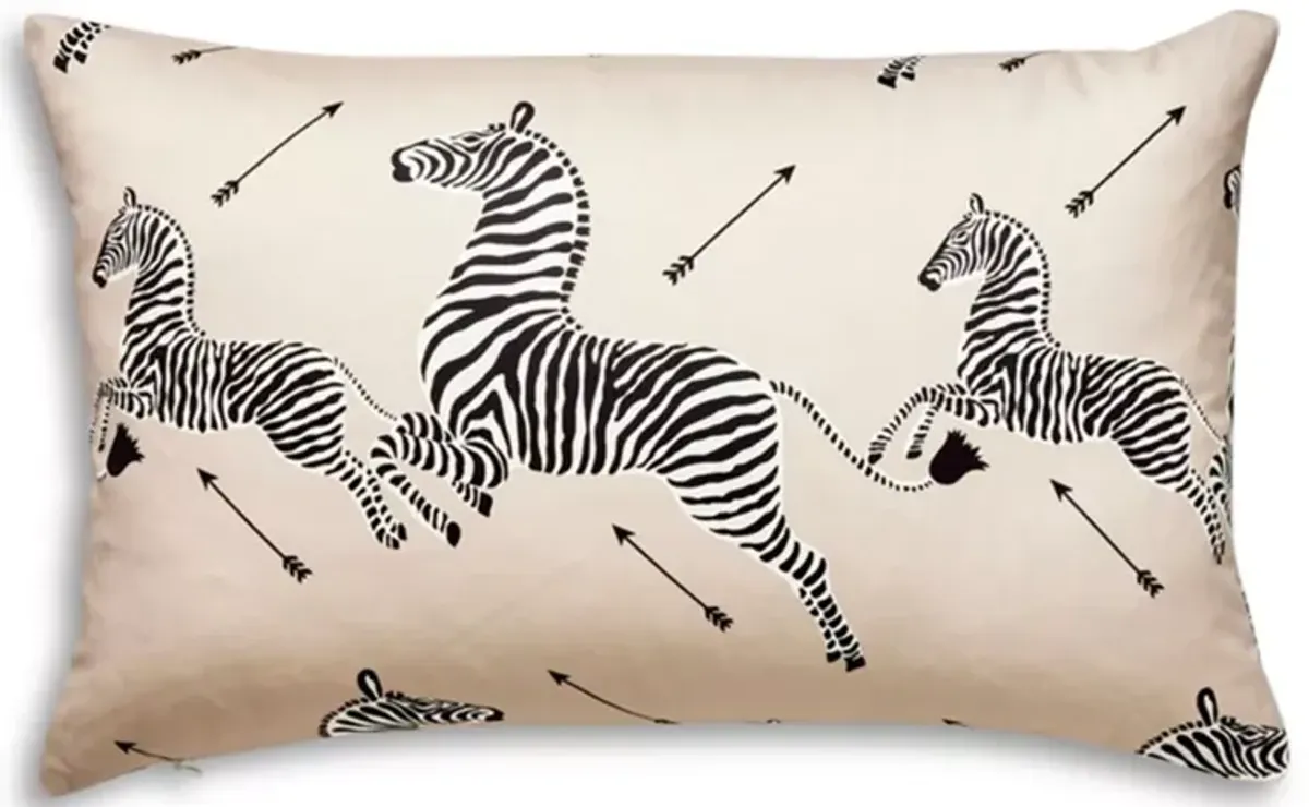 Scalamandre Zebra's Petite Lumbar Decorative Pillow, 22" x 14"