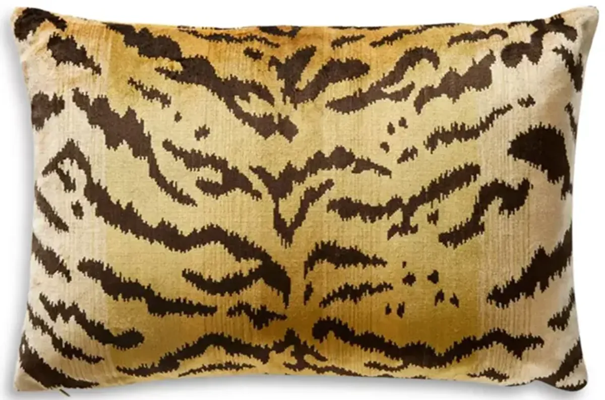 Scalamandre Tigre Lumbar Decorative Pillow, 22" x 14"