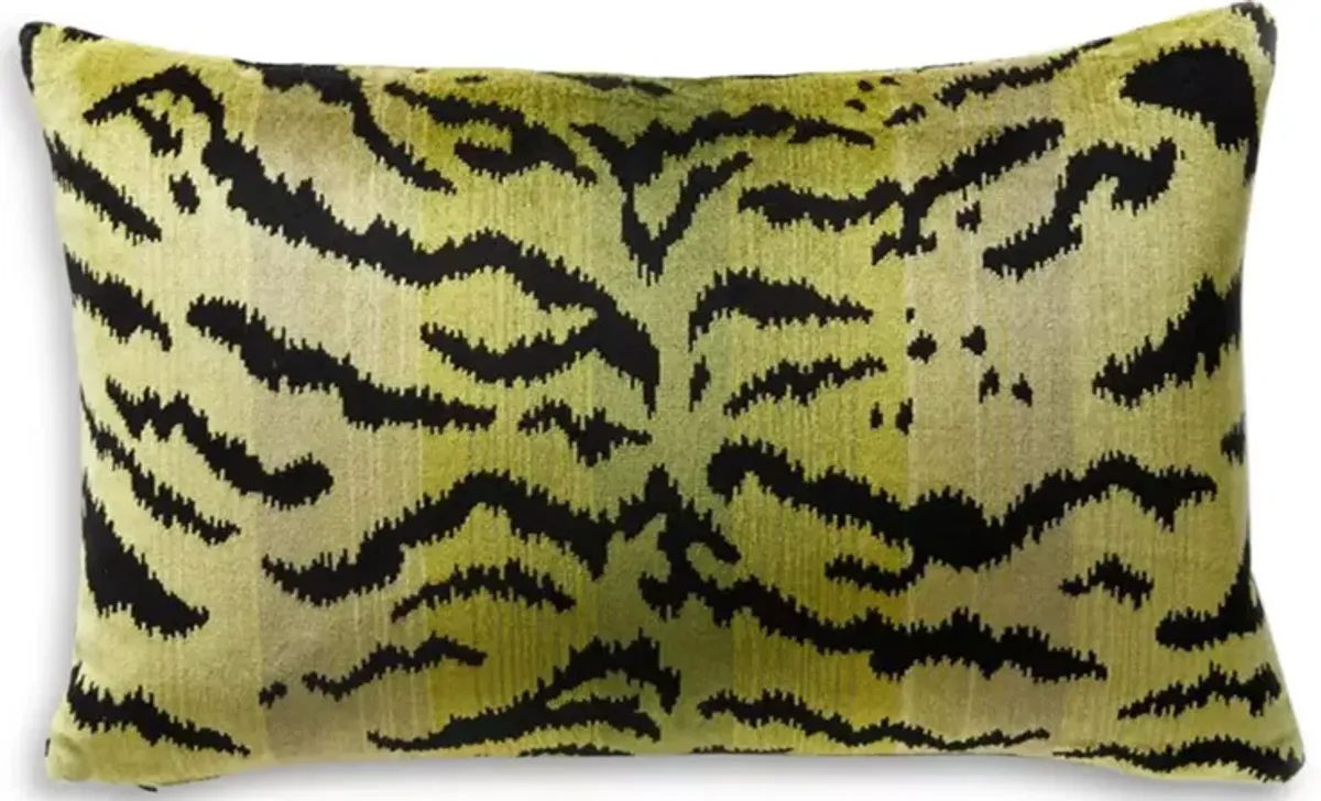 Scalamandre Tigre Lumbar Decorative Pillow, 22" x 14"