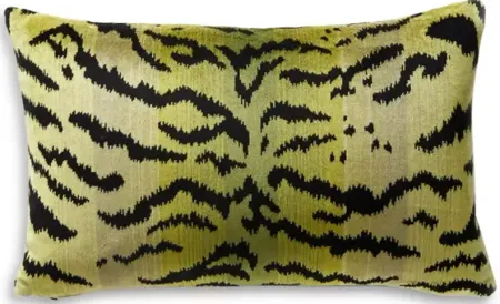Scalamandre Tigre Lumbar Decorative Pillow, 22" x 14"