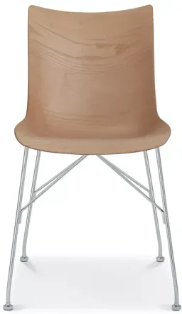 light wood/chrome legs color