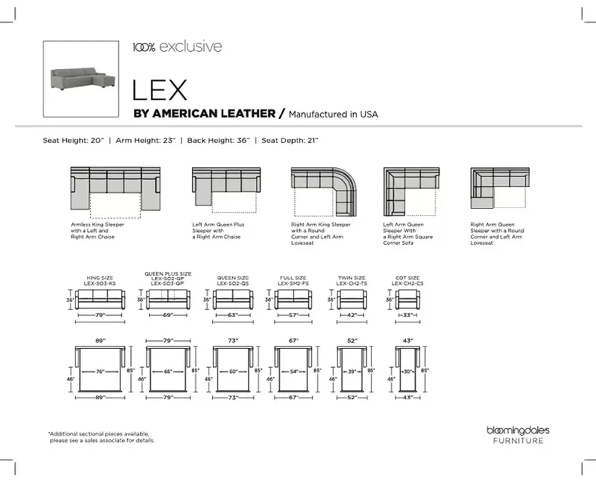 American Leather Lex 2-Piece Sitting Sleeper Sofa - Exclusive