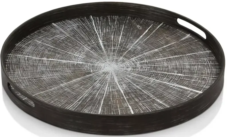 Notre Monde White Slice Driftwood Tray