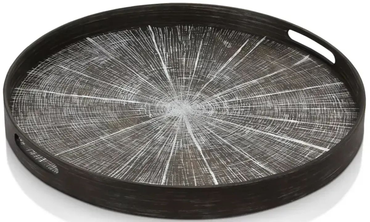 Notre Monde White Slice Driftwood Tray