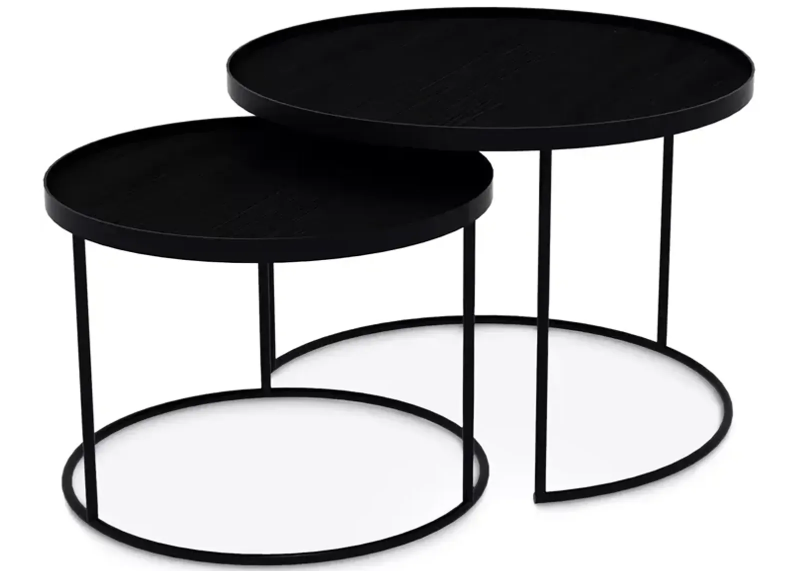 Notre Monde Round Tray Tables, Set of 2