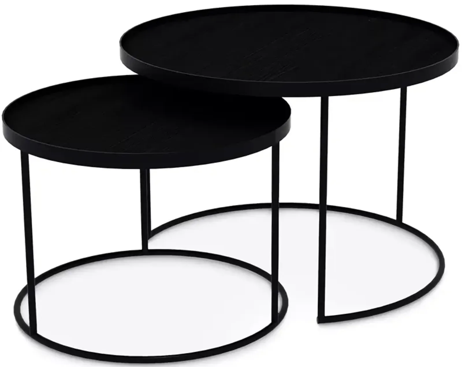 Notre Monde Round Tray Tables, Set of 2