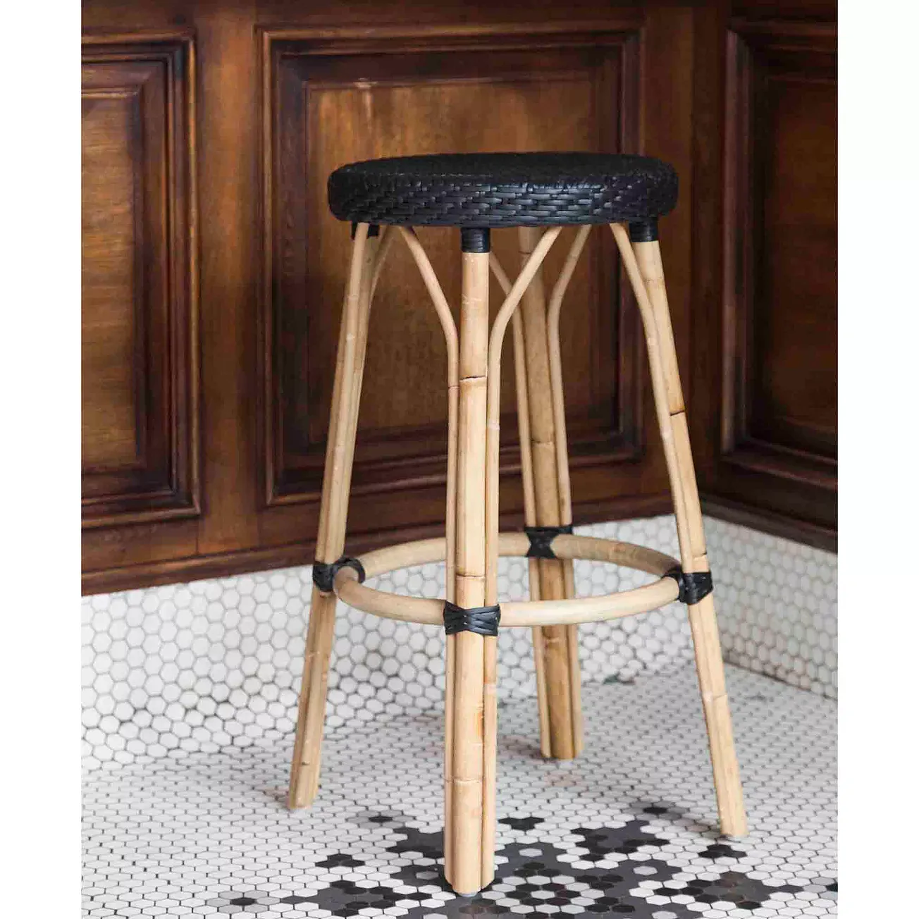 Sika Designs Simone Rattan Bistro Bar Stool