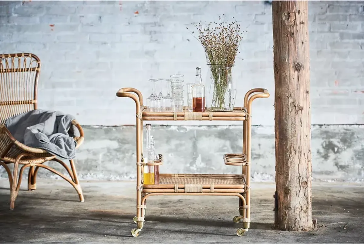 Sika Designs Carlo Rattan Bar Cart