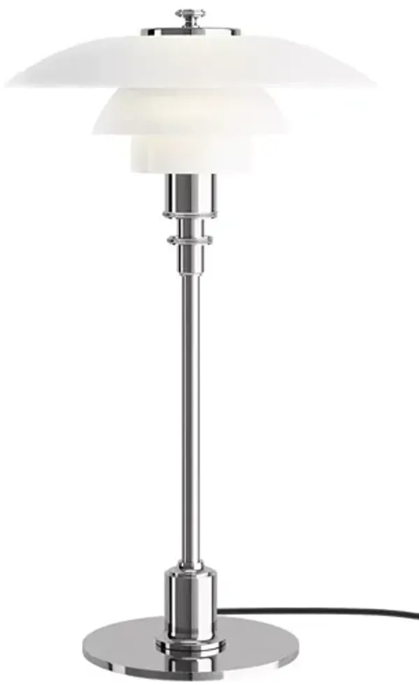 Louis Poulsen PH 2/1 Table Lamp, Chrome