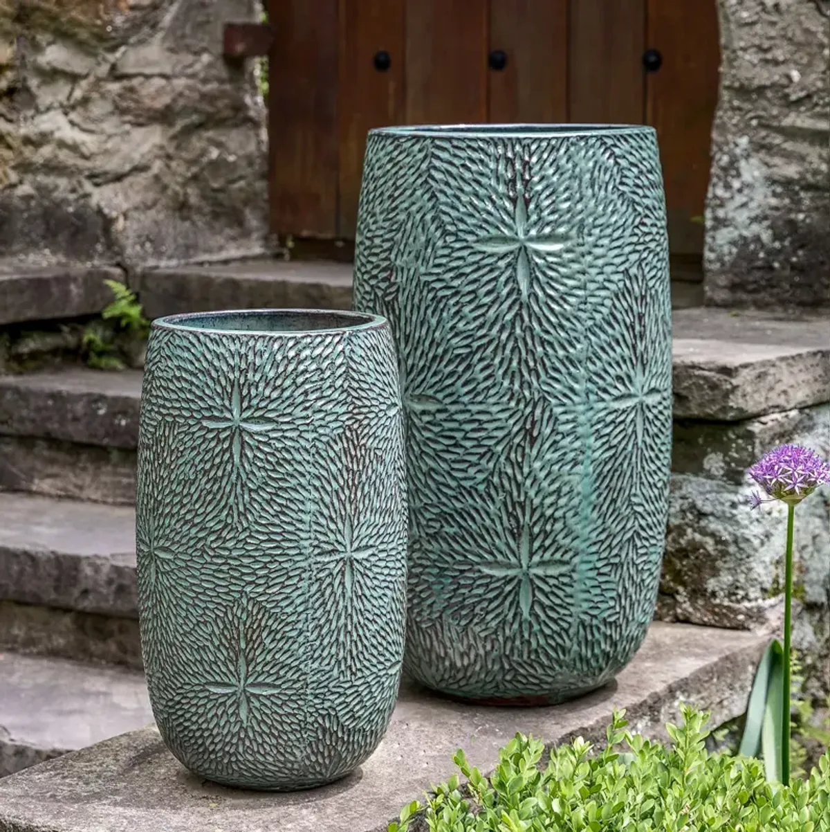 Sand Dollar Tall Planter Set of 2