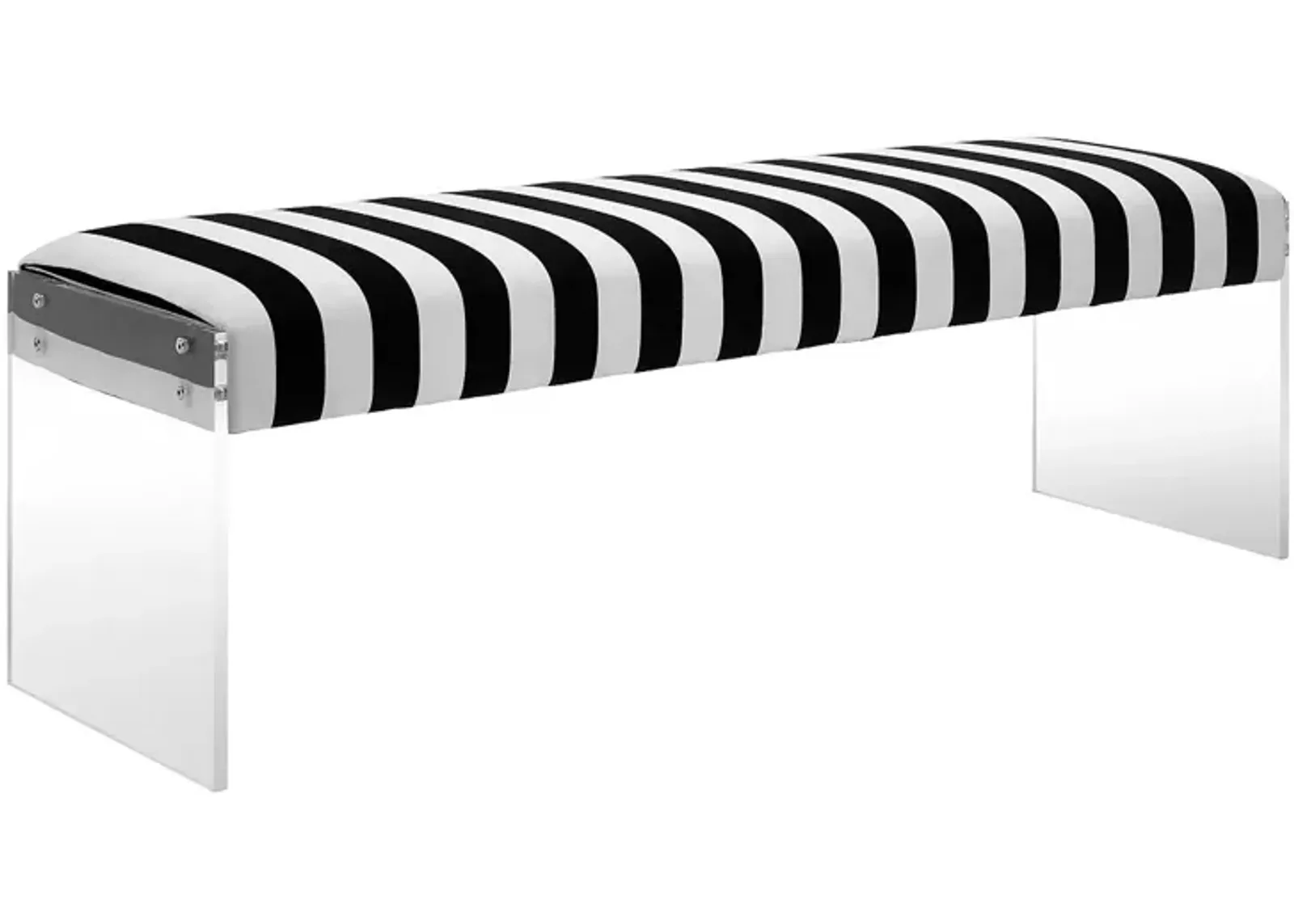 TOV Furniture Envy Velvet/Acrylic Bench