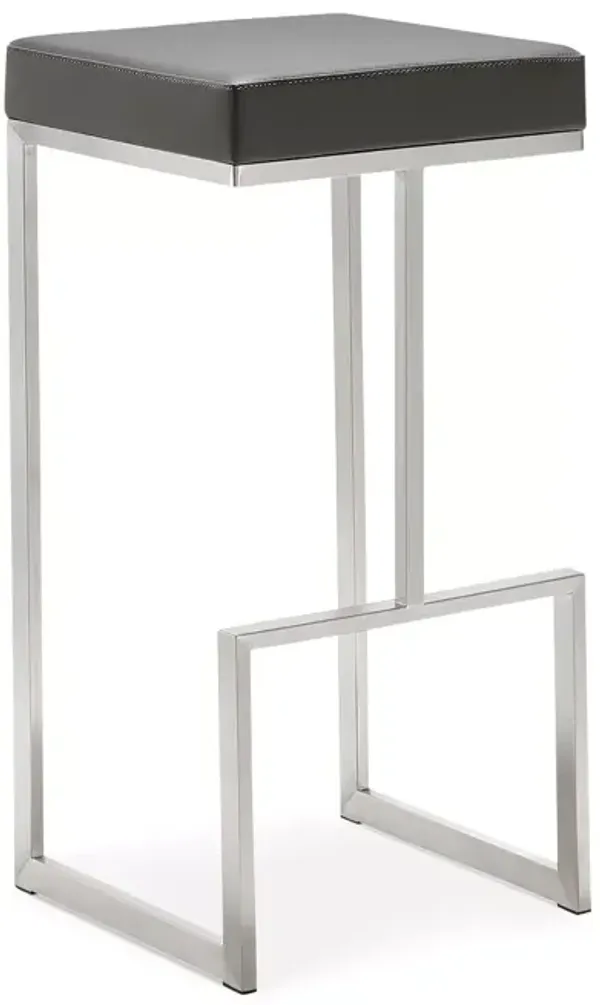 TOV Furniture Ferrara Stainless Steel Barstool, Set of 2