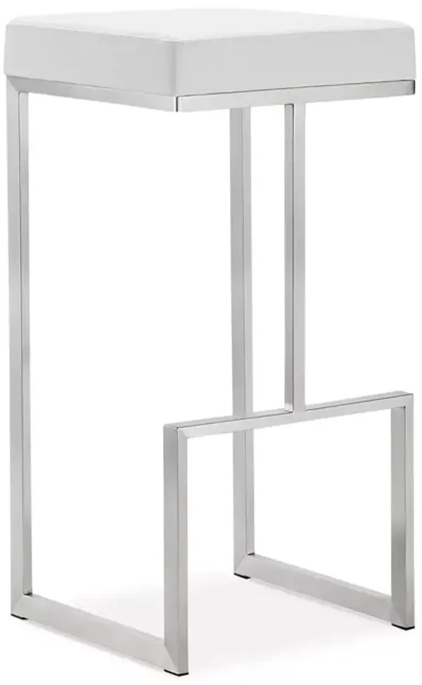 TOV Furniture Ferrara Stainless Steel Barstool, Set of 2