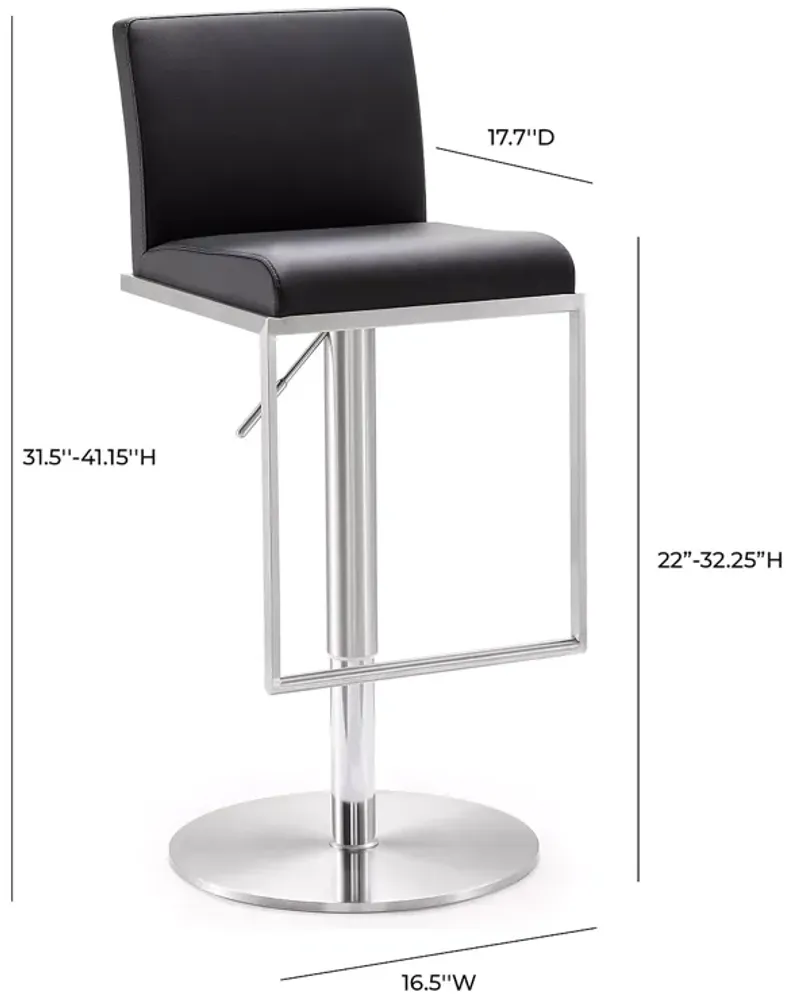 TOV Furniture Amalfi Stainless Steel Adjustable Barstool