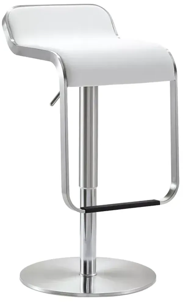 TOV Furniture Napoli Stainless Steel Adjustable Barstool