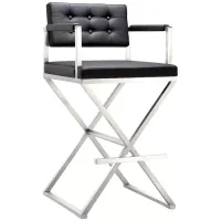 TOV Furniture Director Stainless Steel Barstool