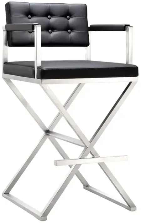 TOV Furniture Director Stainless Steel Barstool