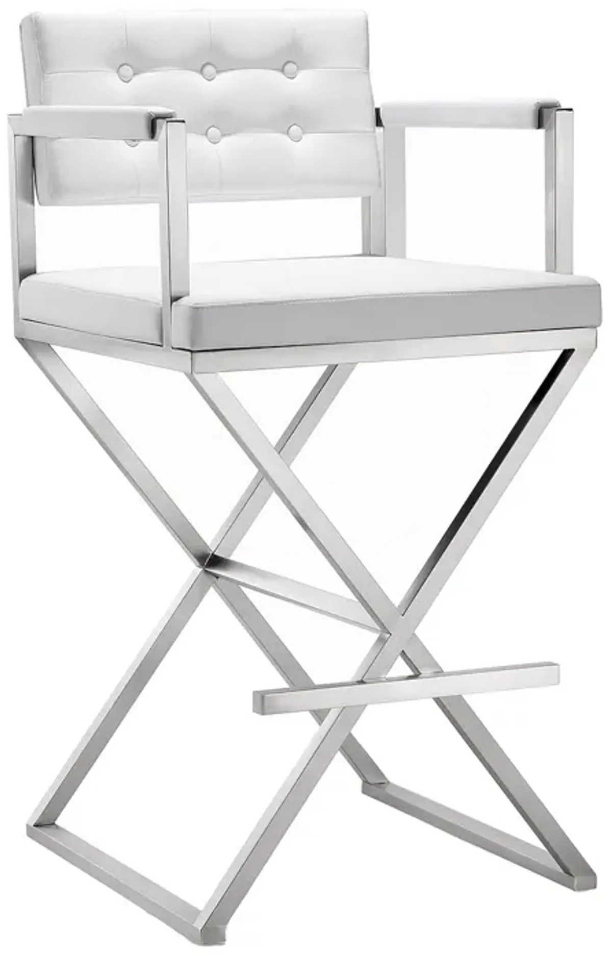 TOV Furniture Director Stainless Steel Barstool