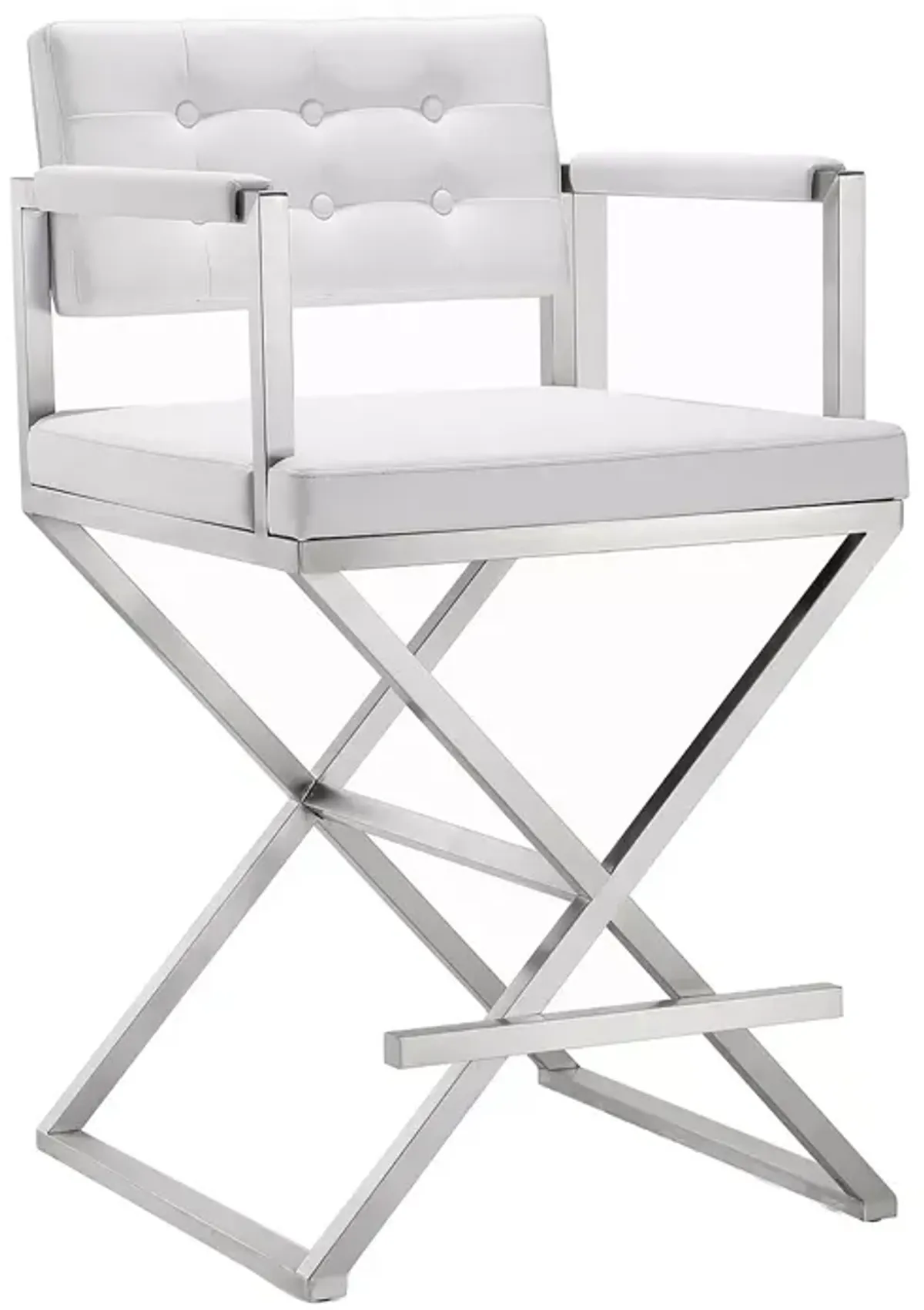 TOV Furniture Director Stainless Steel Counter Stool