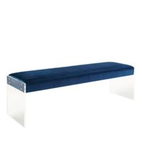 TOV Furniture Envy Velvet/Acrylic Bench