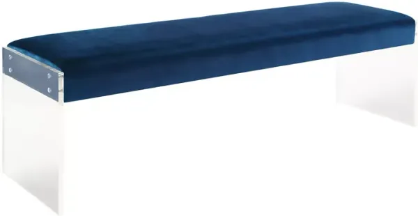TOV Furniture Envy Velvet/Acrylic Bench