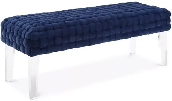 TOV Furniture Sal Woven Velvet Bench