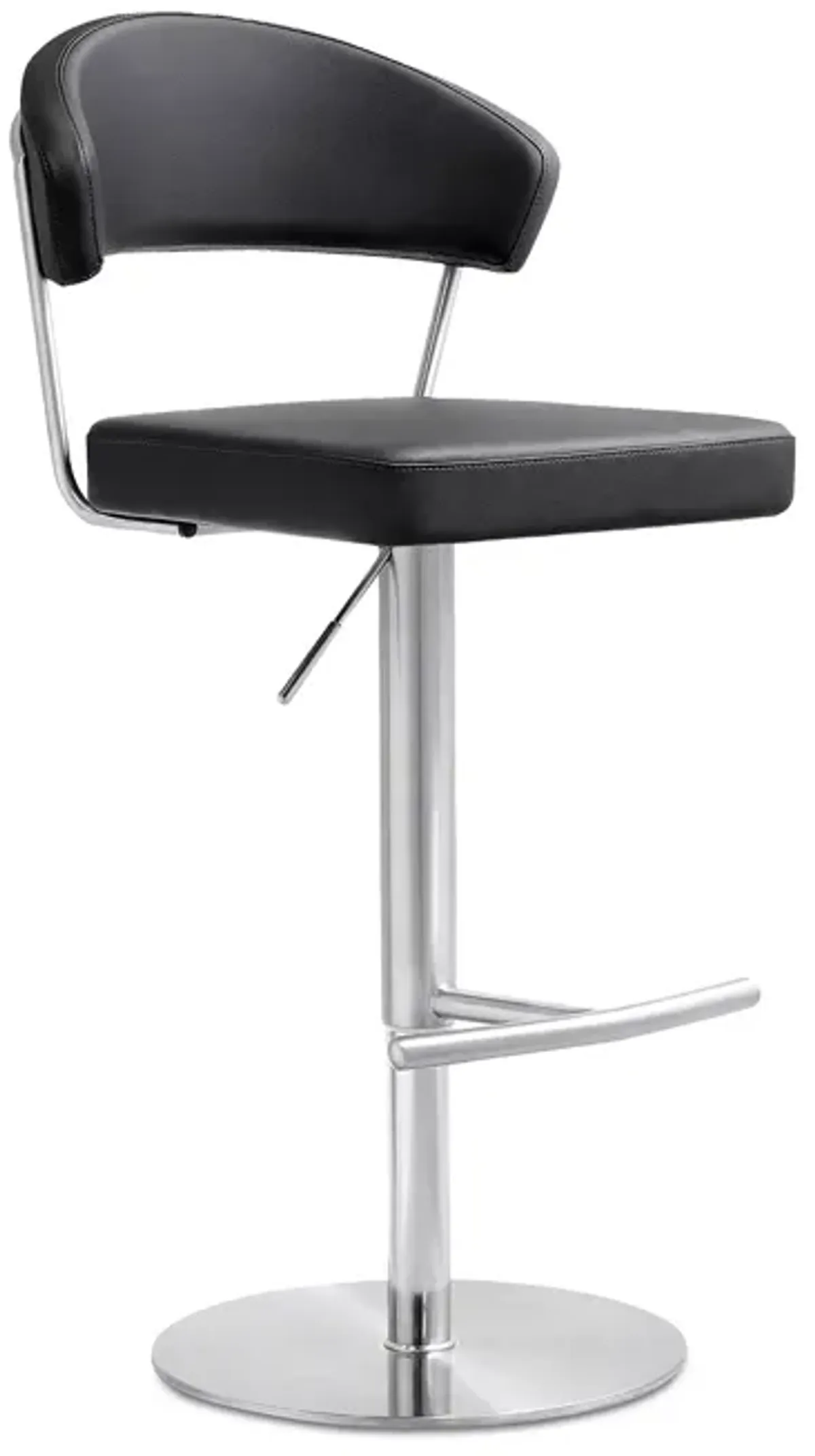 TOV Furniture Cosmo Black Stainless Steel Barstool