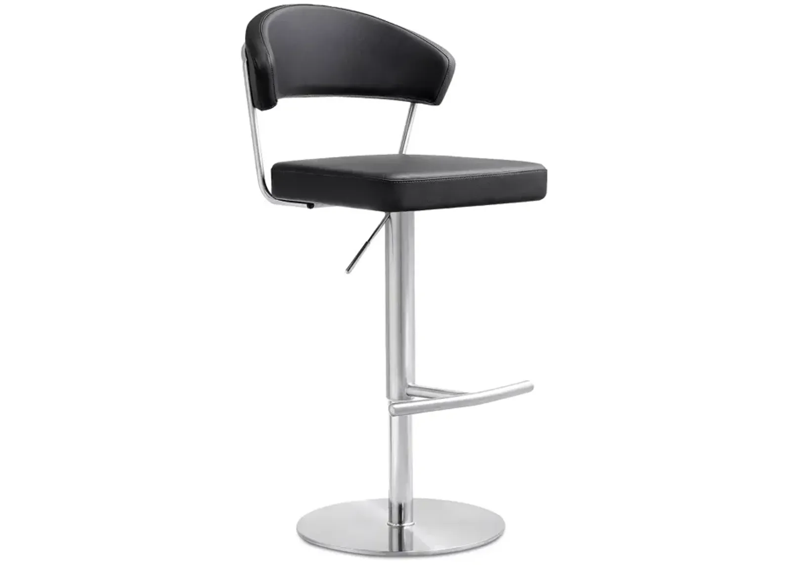 TOV Furniture Cosmo Black Stainless Steel Barstool