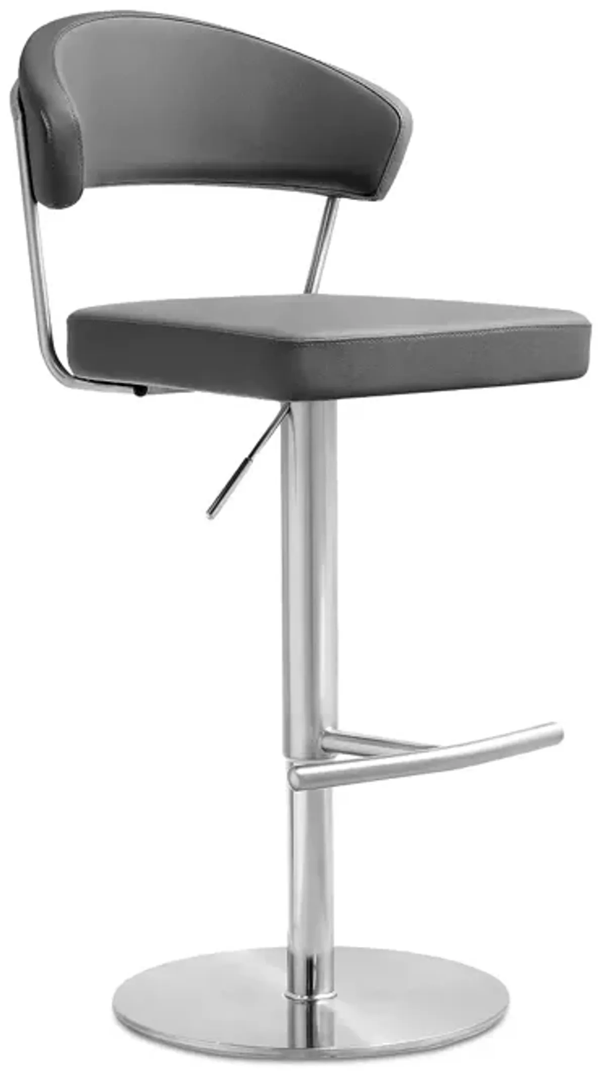 TOV Furniture Cosmo Gray Stainless Steel Barstool