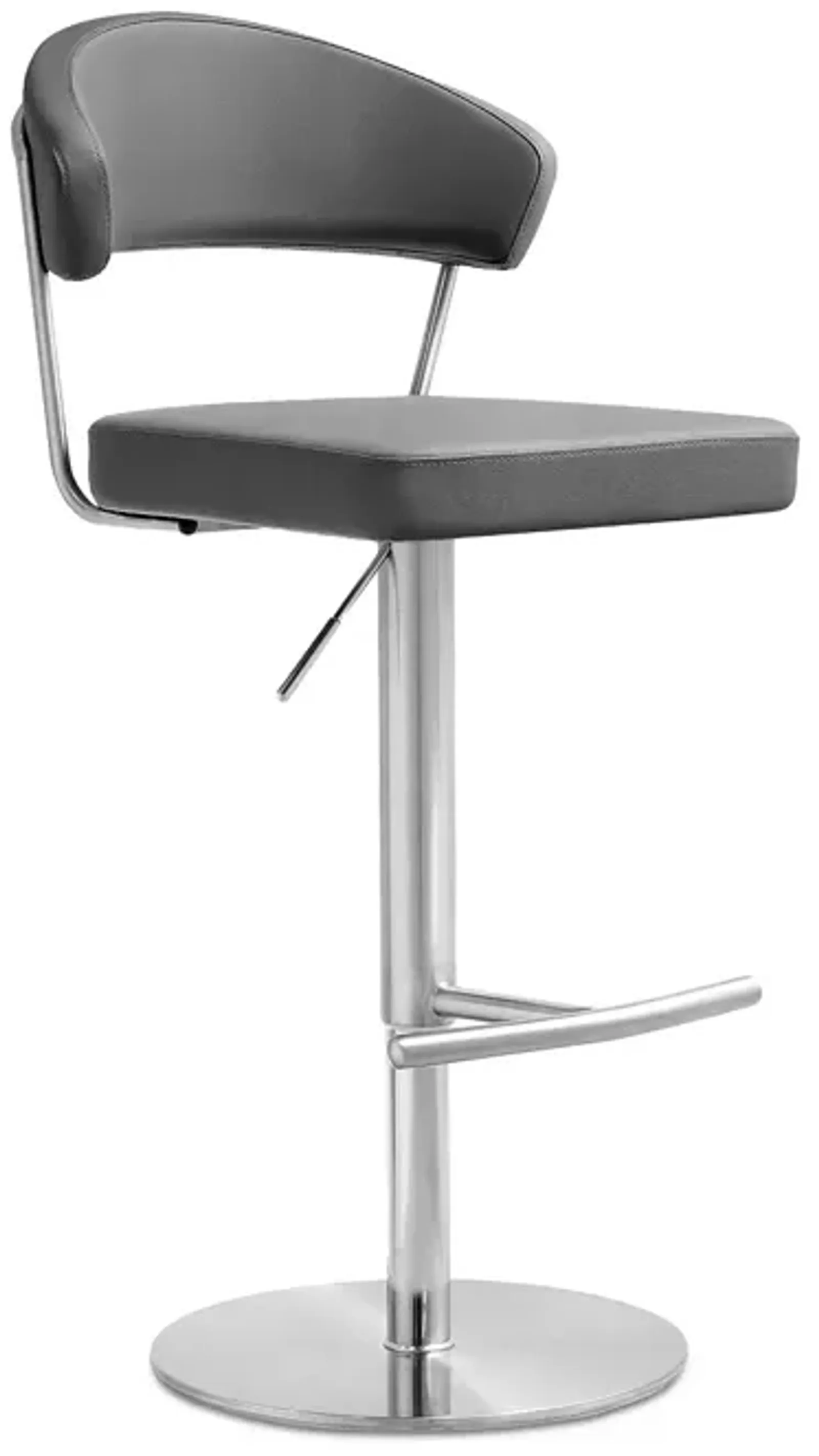 TOV Furniture Cosmo Gray Stainless Steel Barstool