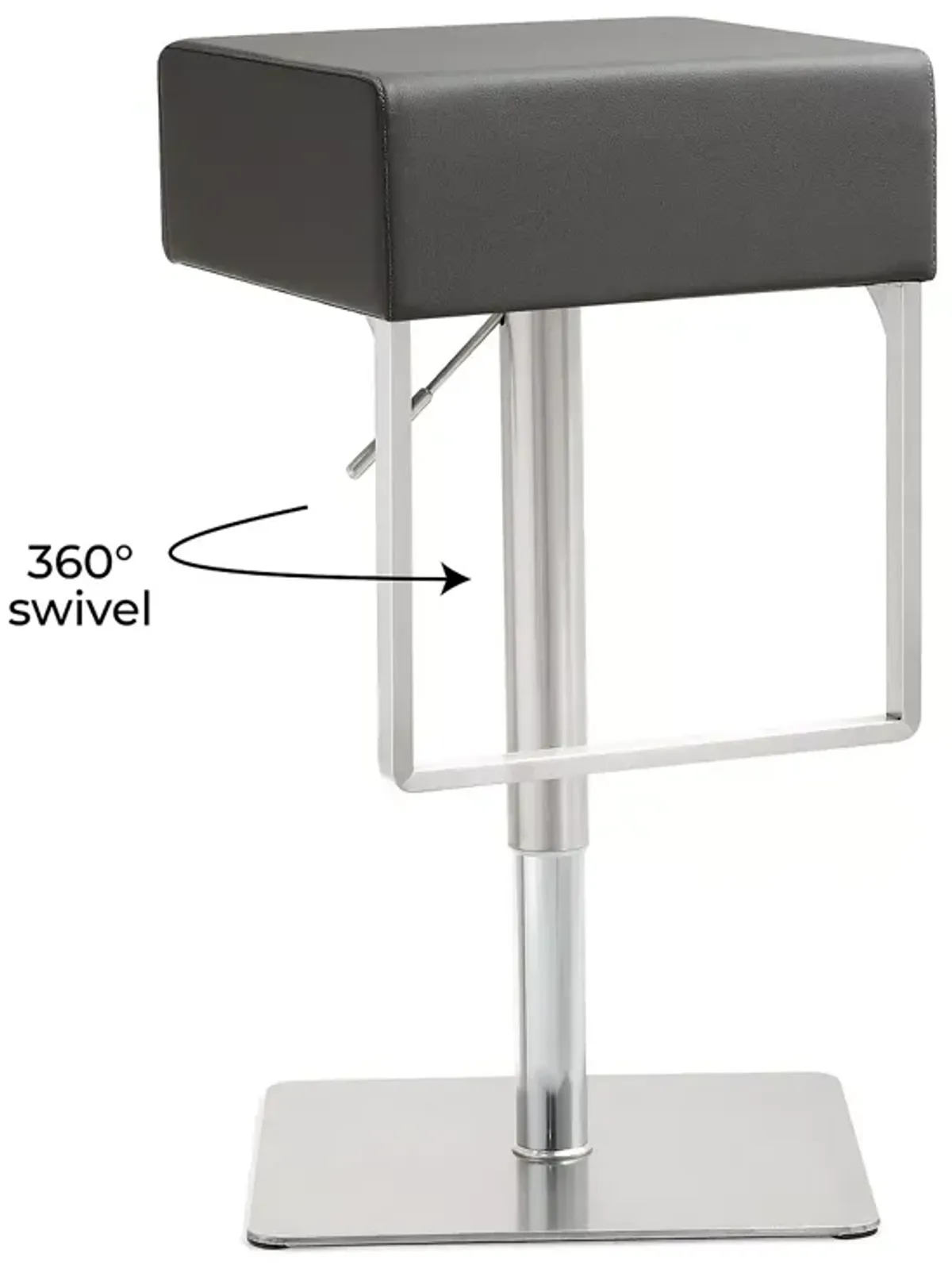 TOV Furniture Seville Stainless Adjustable Barstool