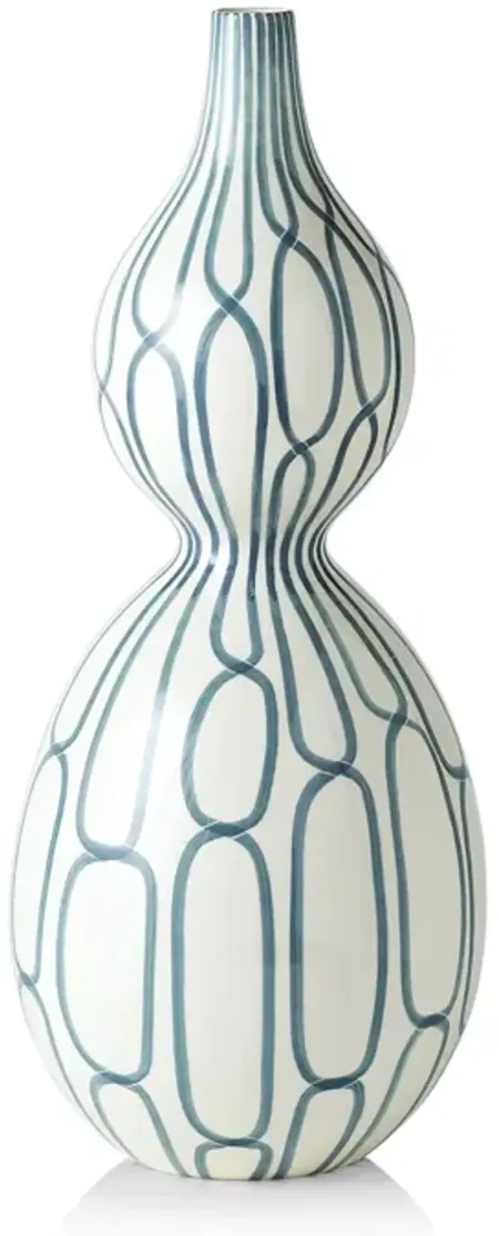 Global Views Linking Trellis Double Bulb Vase, Large