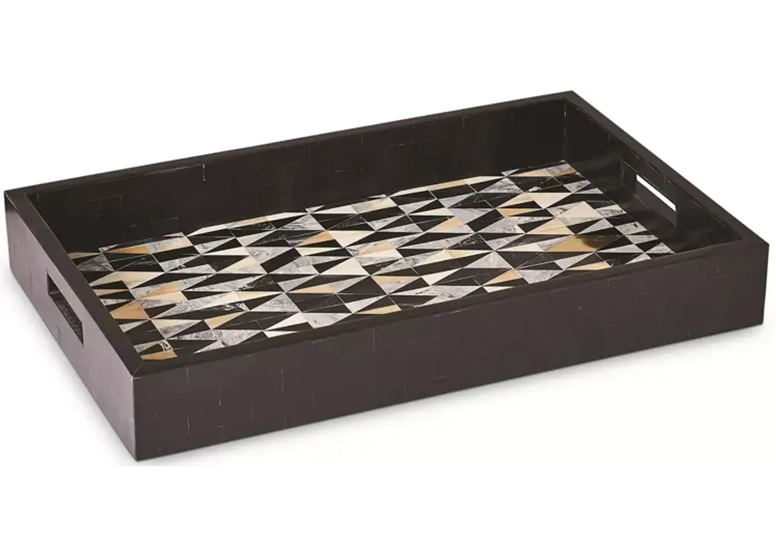 Global Views Brass Diamond Tray