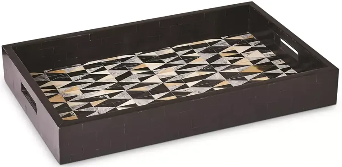 Global Views Brass Diamond Tray