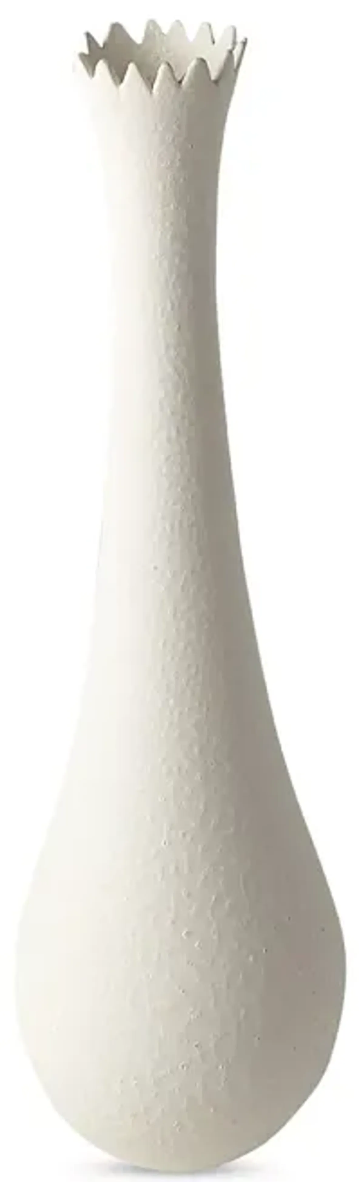 Global Views Fenouil Vase in Matte White