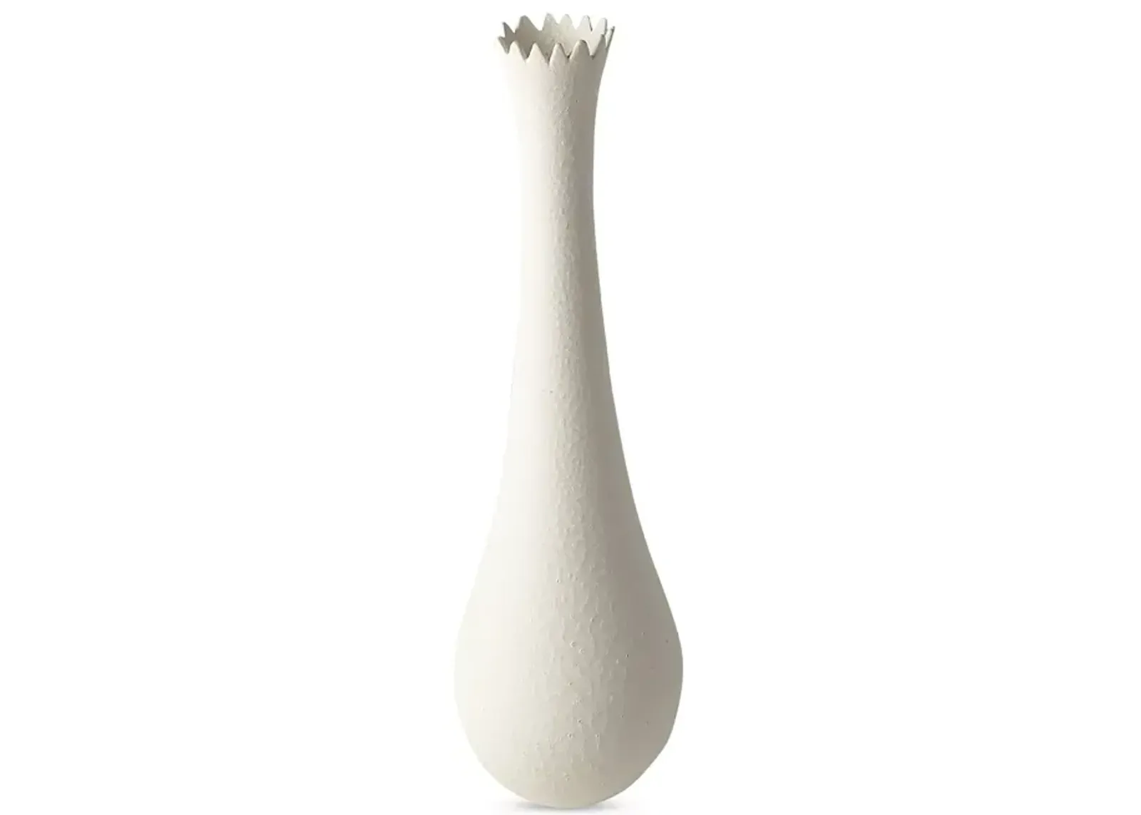 Global Views Fenouil Vase in Matte White