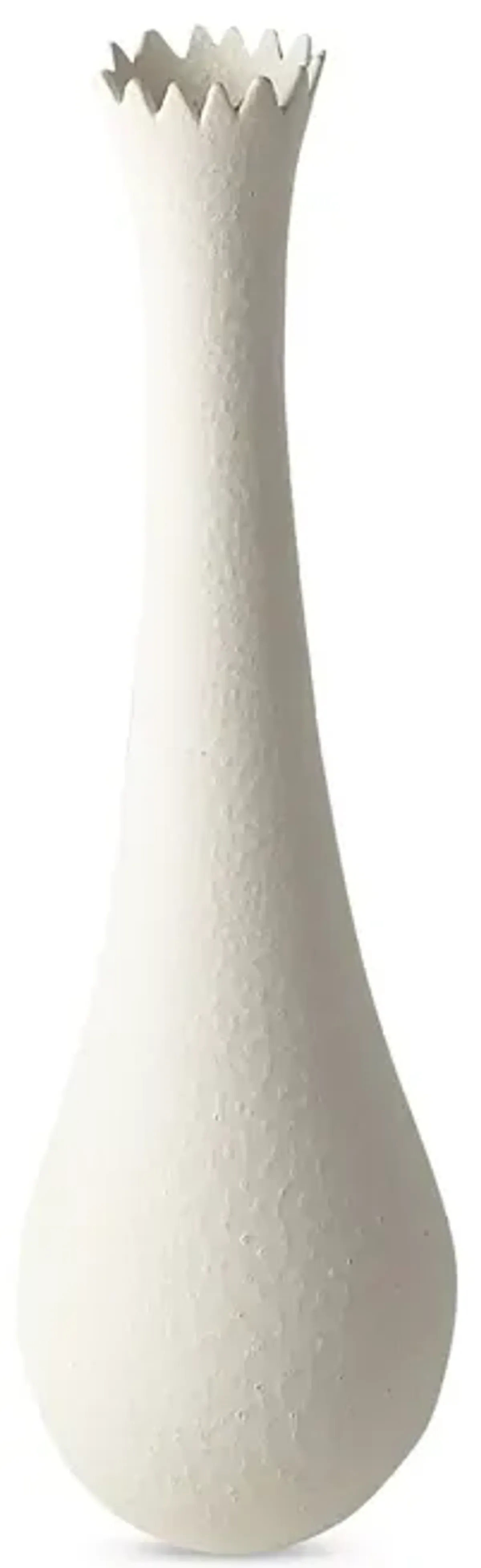 Global Views Fenouil Vase in Matte White