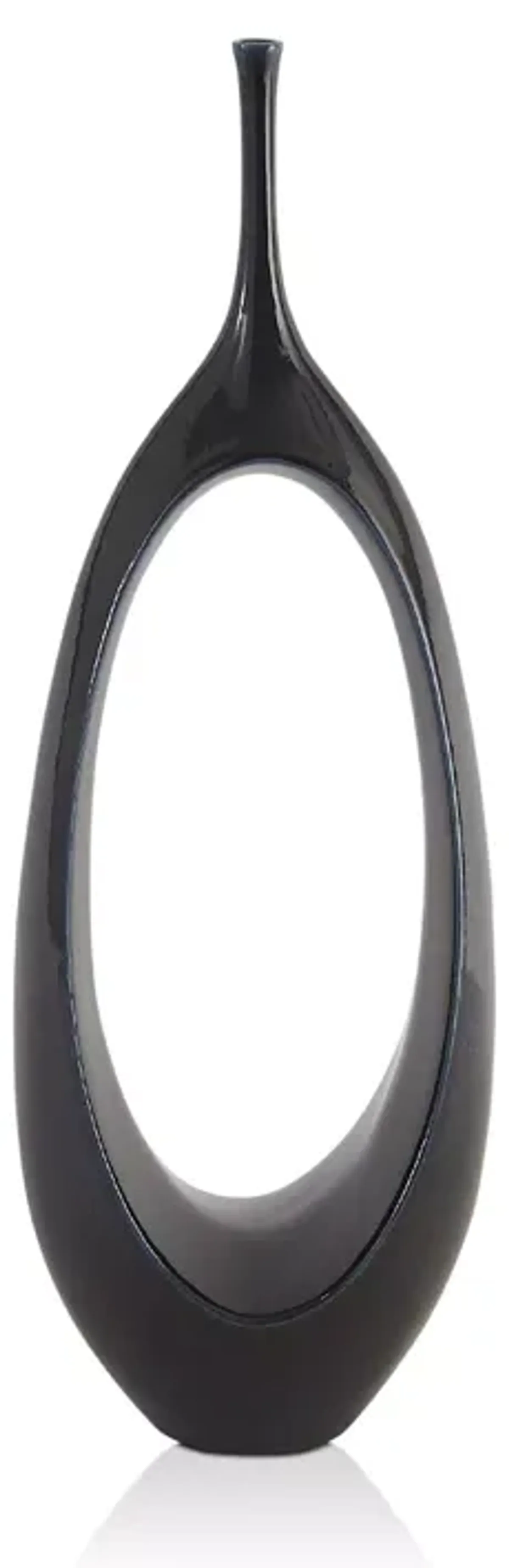 Global Views Open Oval Ring Vase, Small